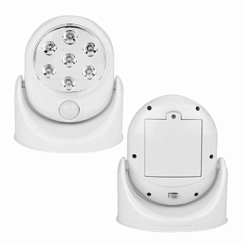Indoor Outdoor 360° Battery Operated Lamps 7 LED Motion Sensor Security Lights