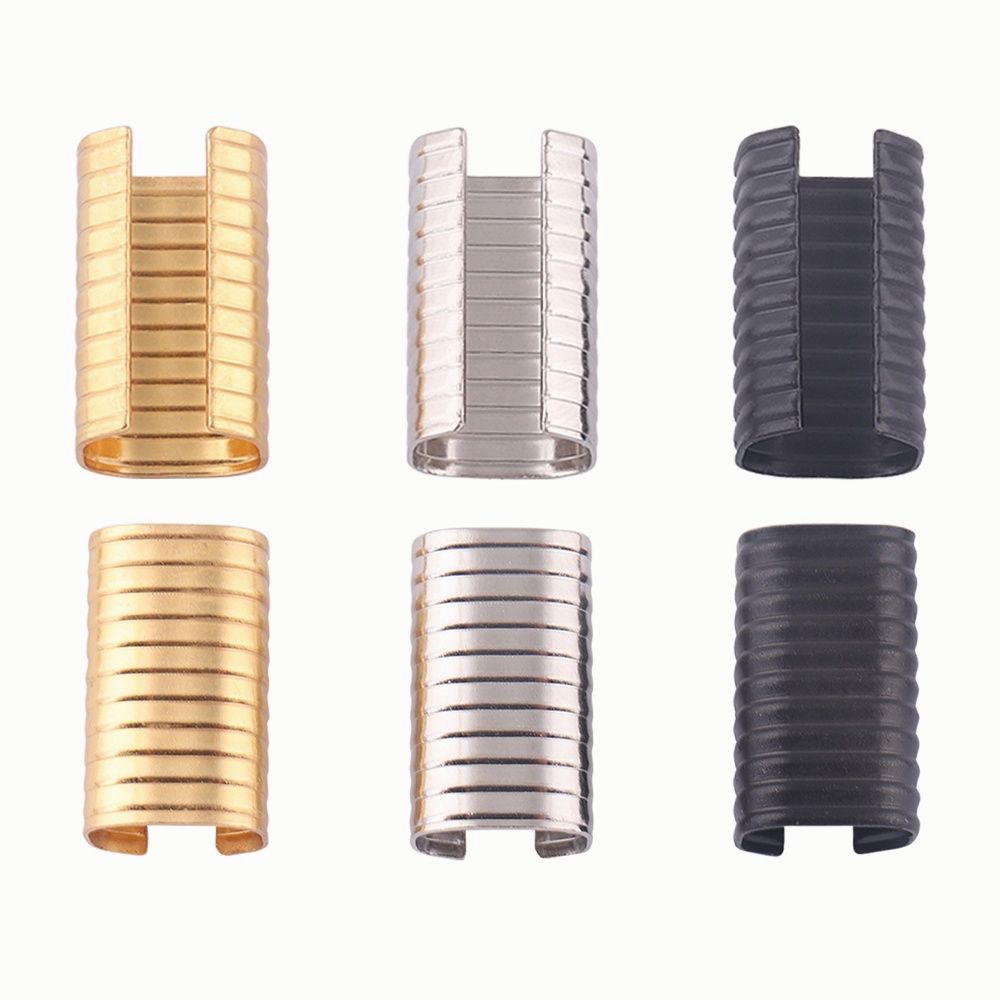 Ribbon End Clamps with Loop,20mm Ribbon Cord Rope Clips End Fastener Lanyard clip Leather End Crimps webbing key fob hardware: gold    20pcs