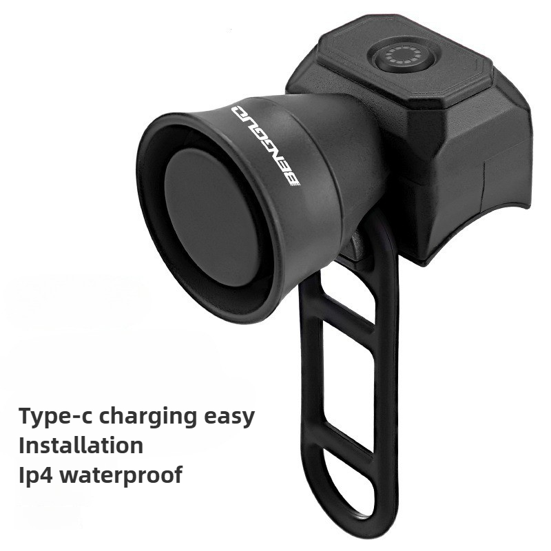 Bocina de bicicleta nueva para bicicleta de montaña, carga USB, timbre electrónico impermeable para bicicleta, equipo de equitación, accesorios para patinete para niños