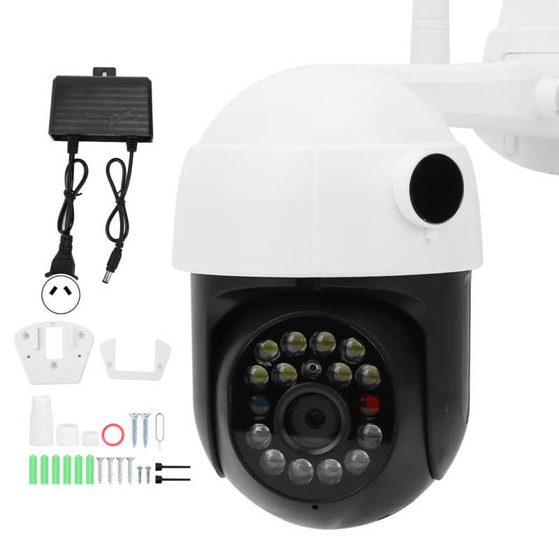 Security Camera WIFI 1080P Dome Camera 1080P Night PTZ 17Lights for Ourdoor Tracking Home Security 110‑220V 2MP Camera: Style1