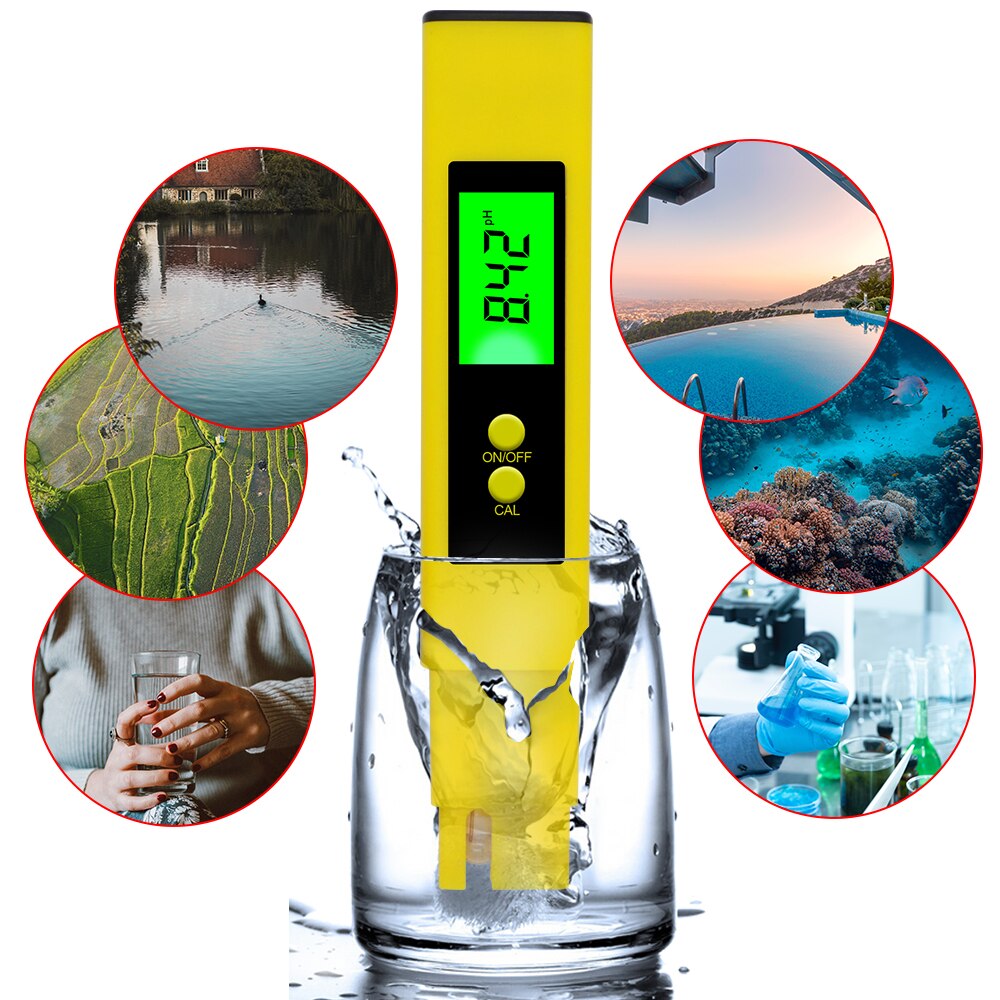 PH Meter Digital Acidity Tester Water Waterproof Test Tool Purity Monitor 0.01 PH Detector for Aquarium Pool 20%OFF