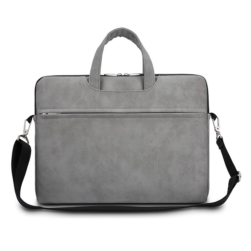 Laptop Bag Case Vrouwen Aktetas Schouder Handtassen Rits Computer Sleeve Case Voor 13-15.6 Inch Laptop Pc Tablet: gray 13