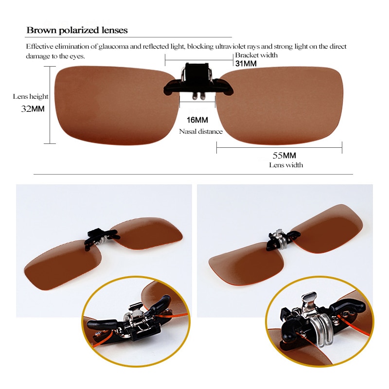 Sireck Flip Up Polarized Sunglasses Clip On Myopia Glasses Men Women Night Vision Goggles UV400 Bike Bicycle Fishing Sun Glasses