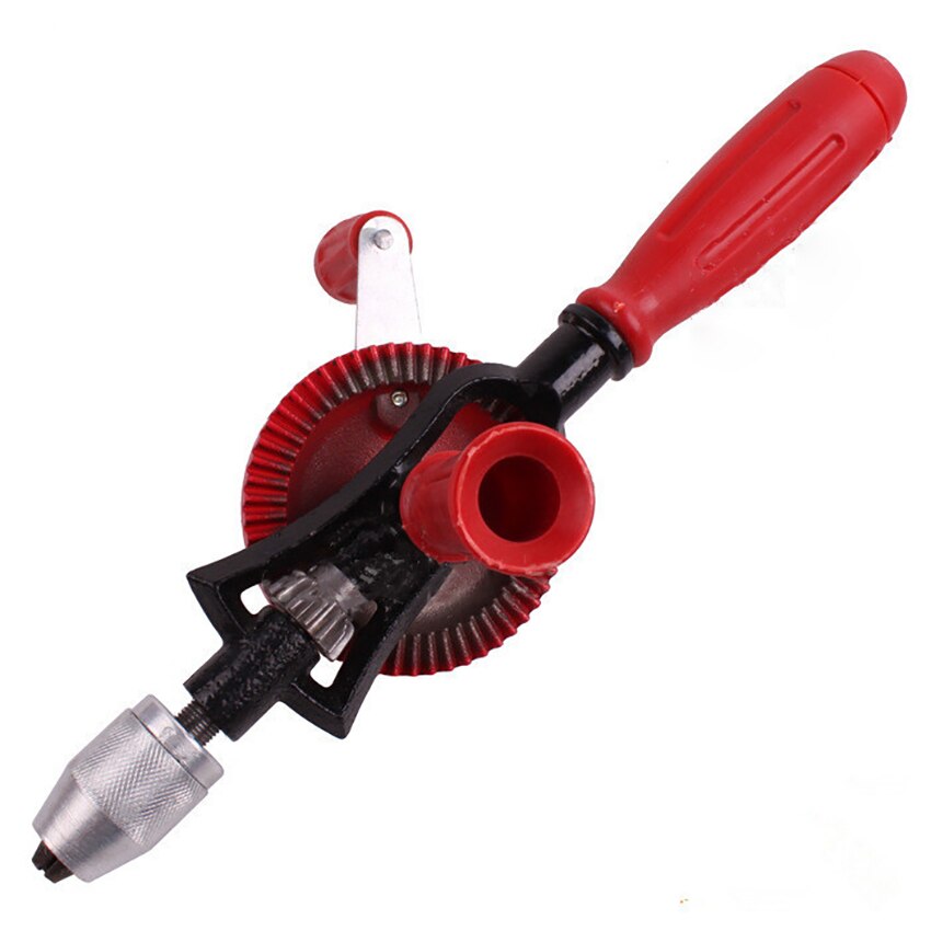 Hand Drill 1/4-inch Capacity Manual Mini Cast Iron Hand Drill with Plastic Handle for Wood, Bamboo, Plastic, PVC, Acrylic