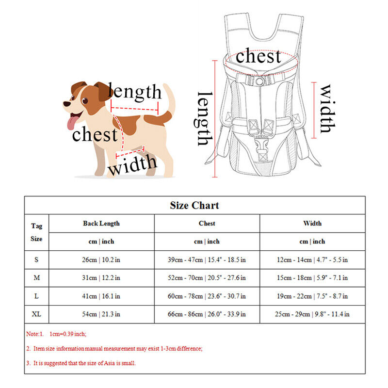 Voordragerrugzakken voor huisdieren Verstelbare handsfree hondenrugzak voor kleine middelgrote honden Ademende katten Outdoor reisdraagtassen