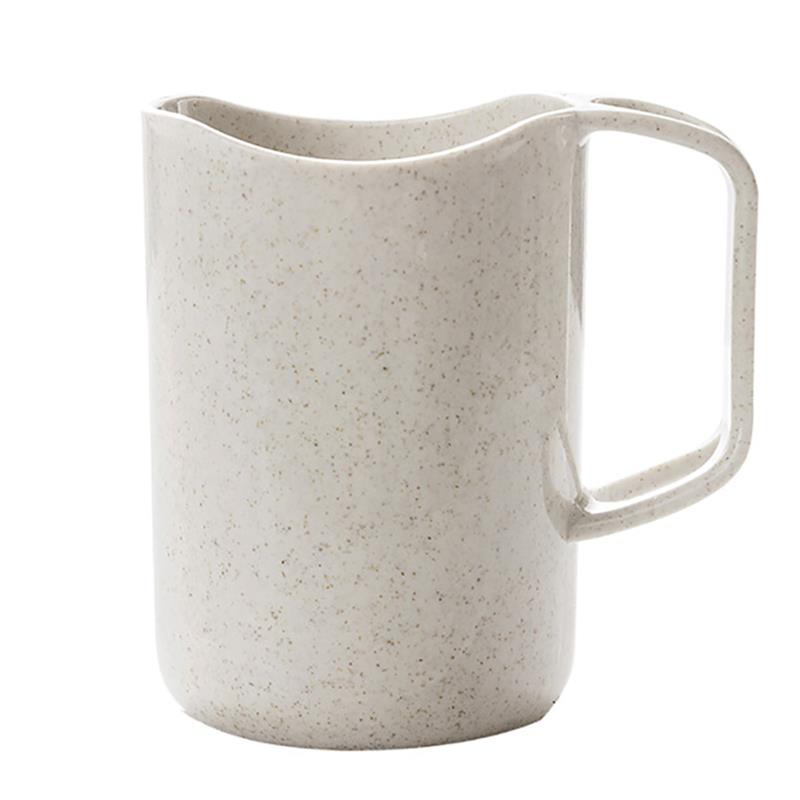 Badkamerbeker modieuze tandenborstelbeker drinkbeker met tandenborstelhouder handvat: Beige