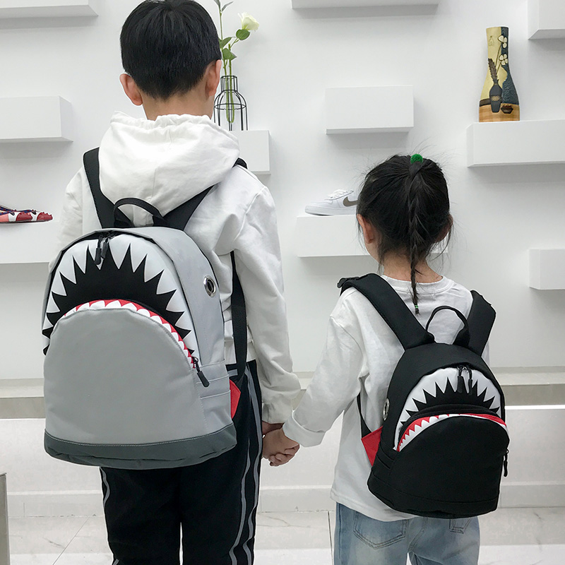 Kind Canvas Rugzak Kids 3D Model Shark Schooltassen Baby mochilas Kind Schooltas voor de Kleuterschool Jongens en Meisjes rugzak