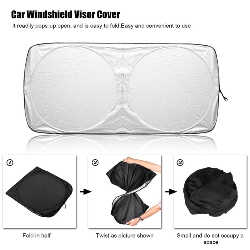 BDK Jumbo Car Sun Shade For Windshield | Tropical Island Tree Design Double Bubble