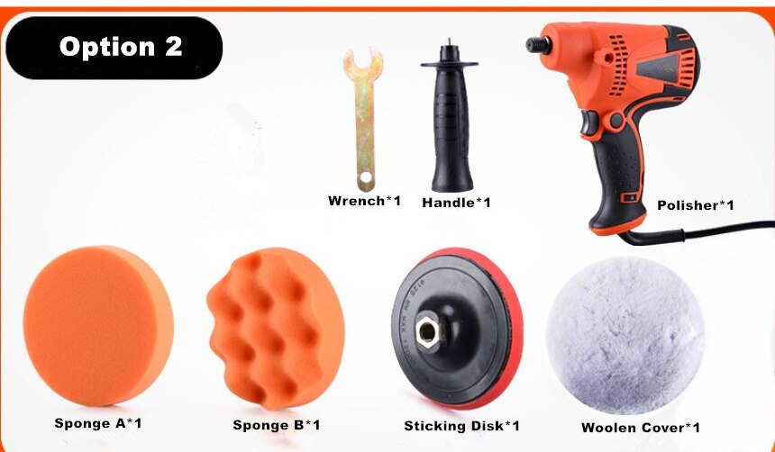 220V 1600W Electric Polisher 3500rpm 6 Speeds Auto Polishing Machine Car Polisher Care Floor Sanding Waxing Tools Waxing Coating: Option 2