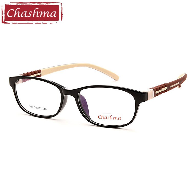 Chashma Brand Kids 8-12 Years Old Teens Girl Eyeglass Boy Glasses TR 90 Rubber Frames Prescrpiton Eyeglasses Frame Child: Black with Beige