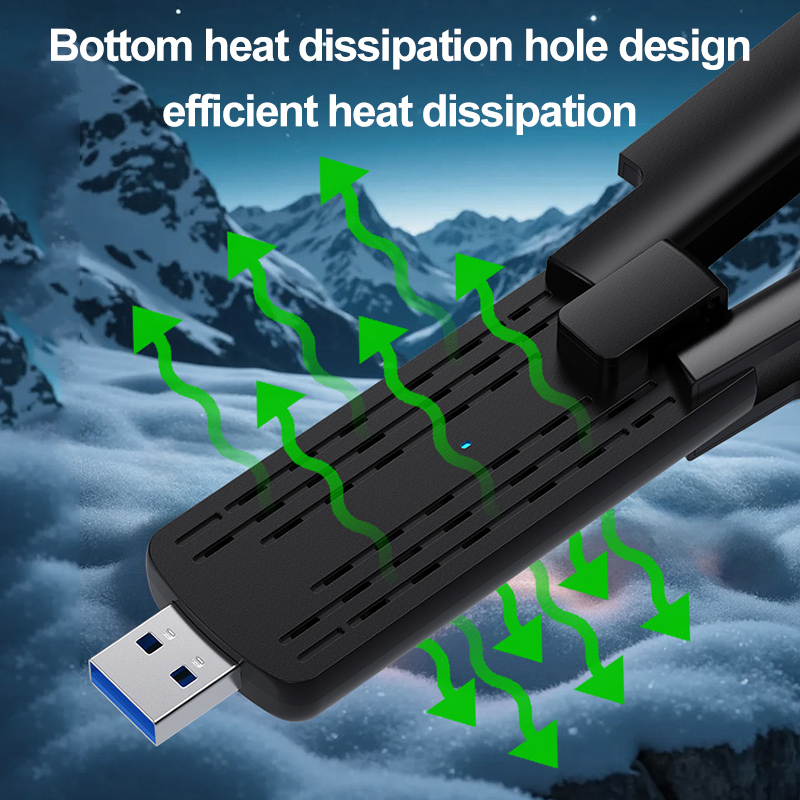 AX900 WiFi USB Adapter WiFi6 Bluetooth 5.4 Dual Band 2.4G+5.8Ghz 2 Antenna Dongle USB Wireless Card Receiver for PC/Laptop