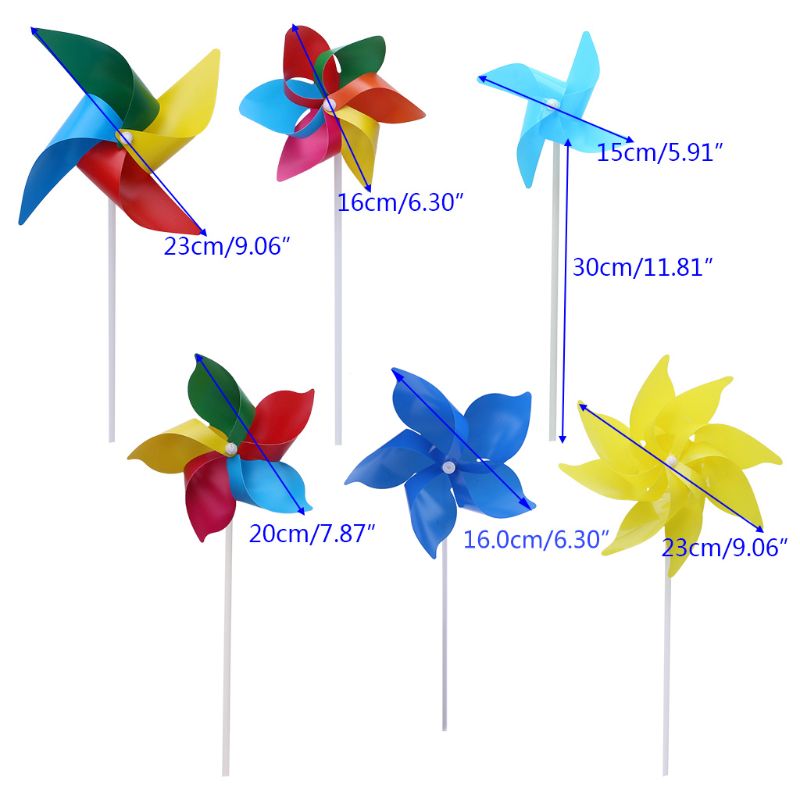 10Set Windmolen Pinwheel Wind Spinner Tuin Yard Art Decoratie Outdoor Speelgoed Diy