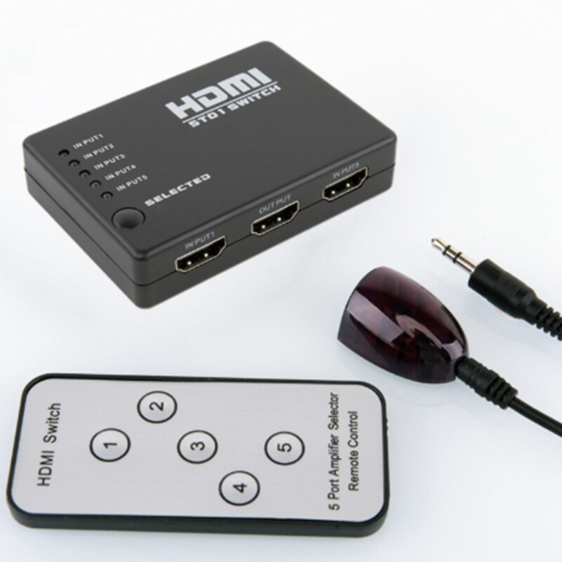 HDMI Switcher 5 in 1 Out 1080P Switch HD Video Converter HDMI Switcher for HD-DVD,STV