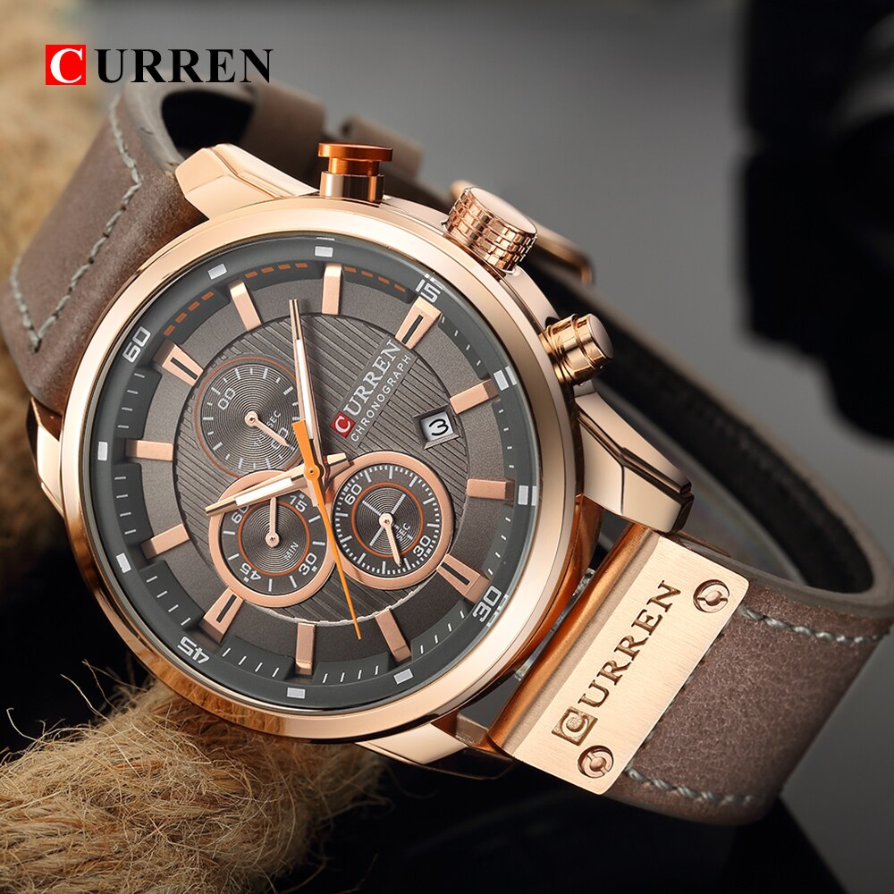 CURREN Datum Quartz Mannen Horloges Top Luxe Mannelijke Klok Chronograph Sport Mens Polshorloge Hodinky Relogio Masculino