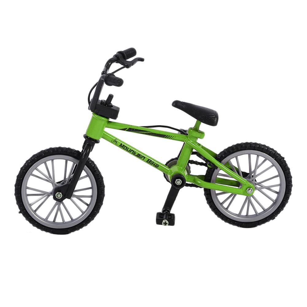 Mini dedo juguetes Bmx bicicleta de montaña BMX bicicleta Fixie moto de dedo juguete juego niños Aleación de simulación dedo bicicleta: green