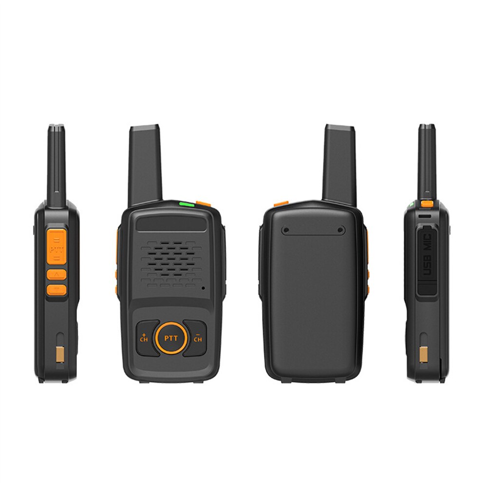 Eoqo Mini Walkie Talkie Usb Snel Opladen Walkie Radio Comunicador Lange Bereik Kids Walkie-Talkie Voor Hotel Business 2 stukken