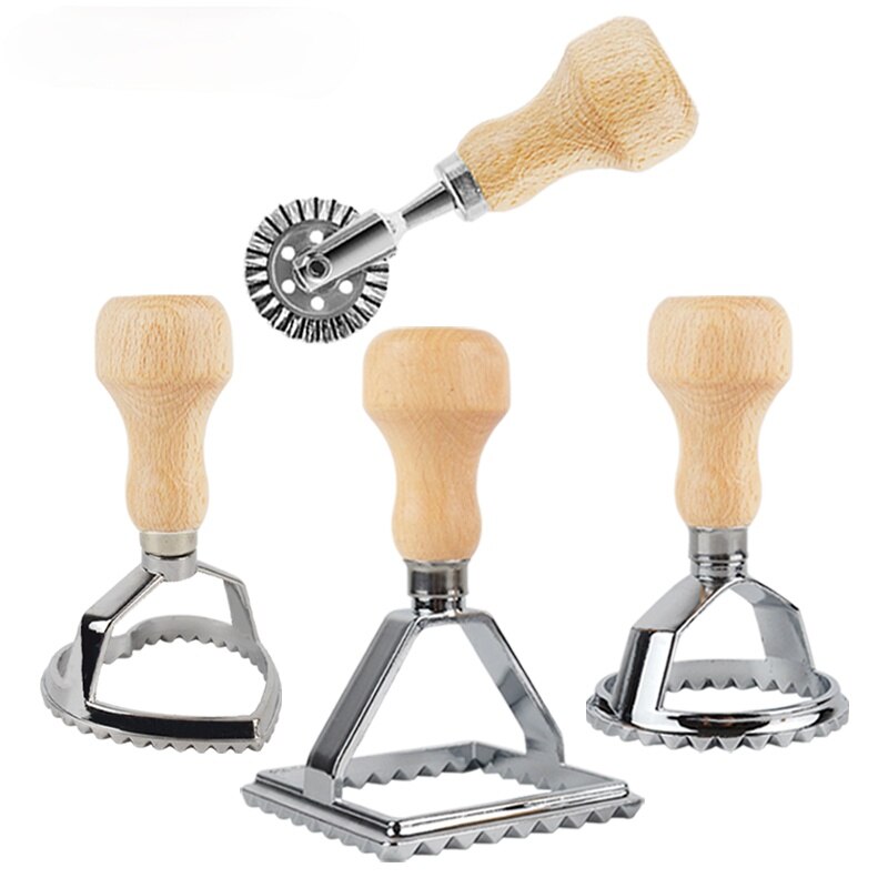 Italian Ravioli Cutter Set Pasta Press Kitchen Attachment Kit Maker Mold Tool Stamp Pastry Wheel
