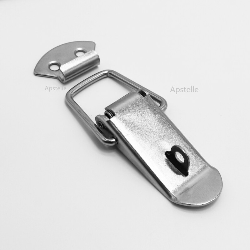 2PC Cabinet Boxes Hasp Spring Loaded 56mm 74mm 88mm 104mm Iron plating Latch Catch Toggle for Simple Window Lock Box