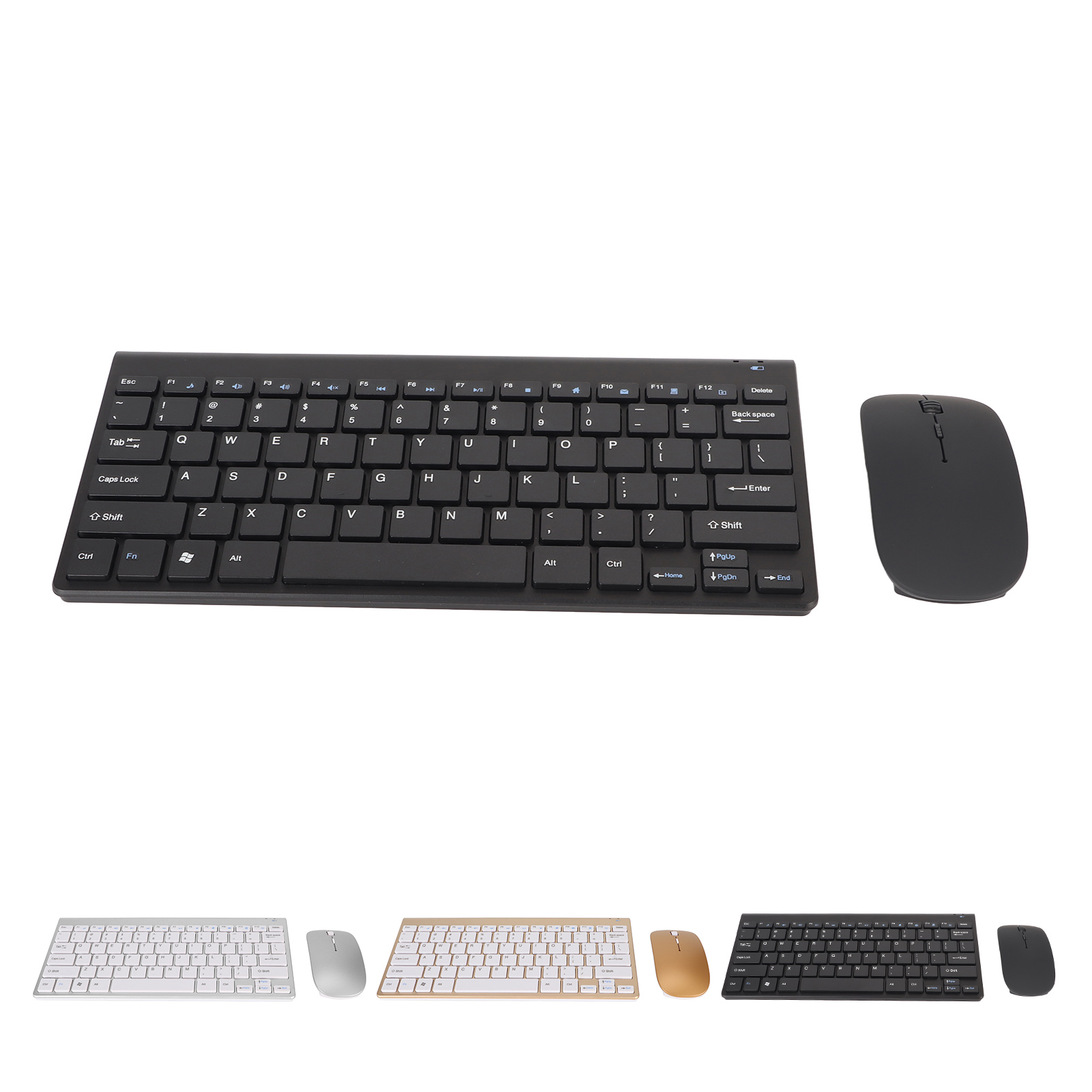 Drahtlose Tastatur Maus Kit schlanke drahtlose Taste Maus Combo tragbare schöne energie sparende stille Taste LED-Anzeige für zu Hause