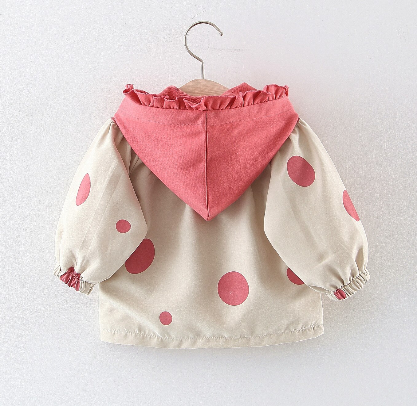 Lente Herfst Nappy Baby Jongen Meisje Dot Jas Lange Mouwen Hooded Windbreaker