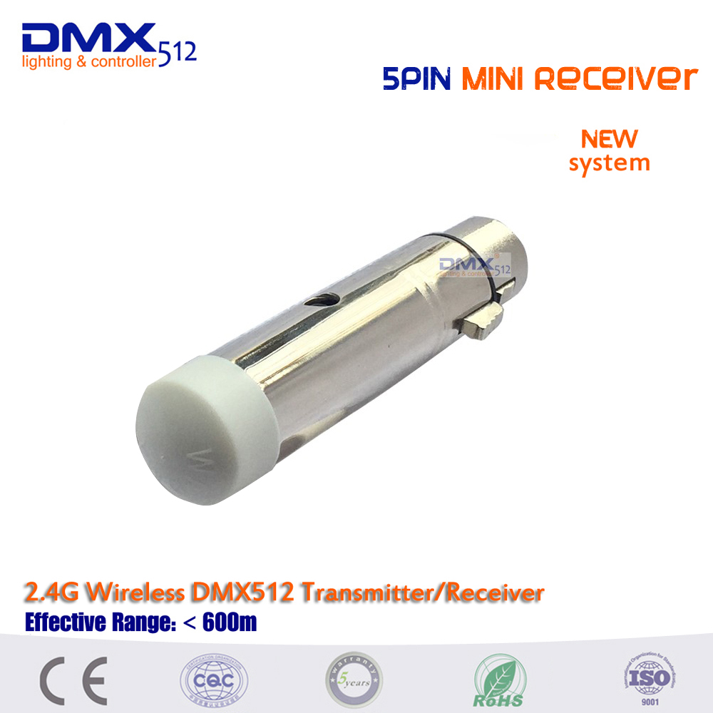 MINI receptor inalámbrico DMX512 de 5 pines para iluminación de escenario