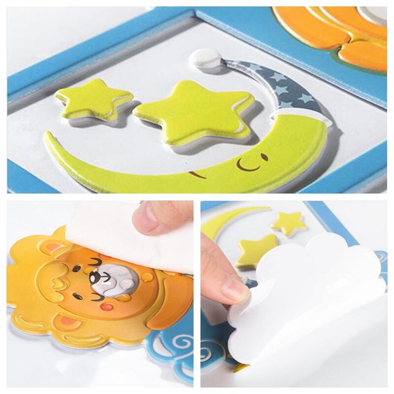 Douille décorative 3D 1 pièce | Interrupteur de lumière animaux, entourage mur autocollant, Double couvercle de protection, cadre de chambre d'enfants, bricolage KYY8776