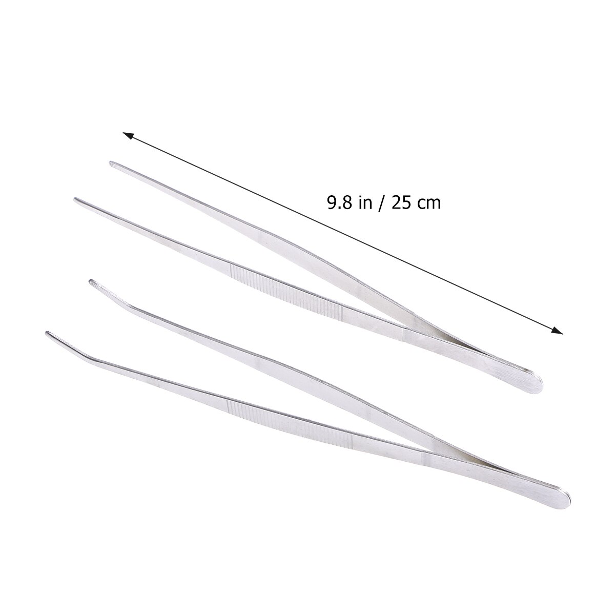 2Pcs Spider Hagedissen Reptiel Voor Tangen Pincet Voeden Tang Rvs Multifunctionele Rechte En Gebogen Pincet