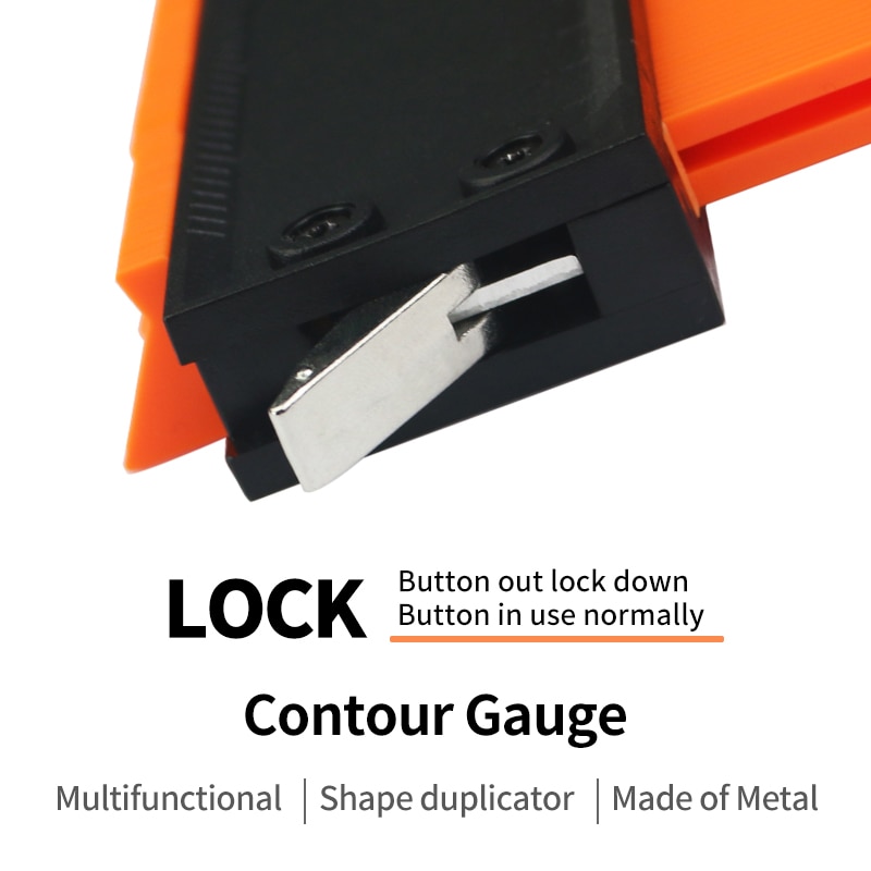 Saker Brand Lock Wider Contour Gauge Profile Duplicator Tool Alloy Edge Shaping Wood Measure Ruler Laminate Tiles Meethulp Gauge