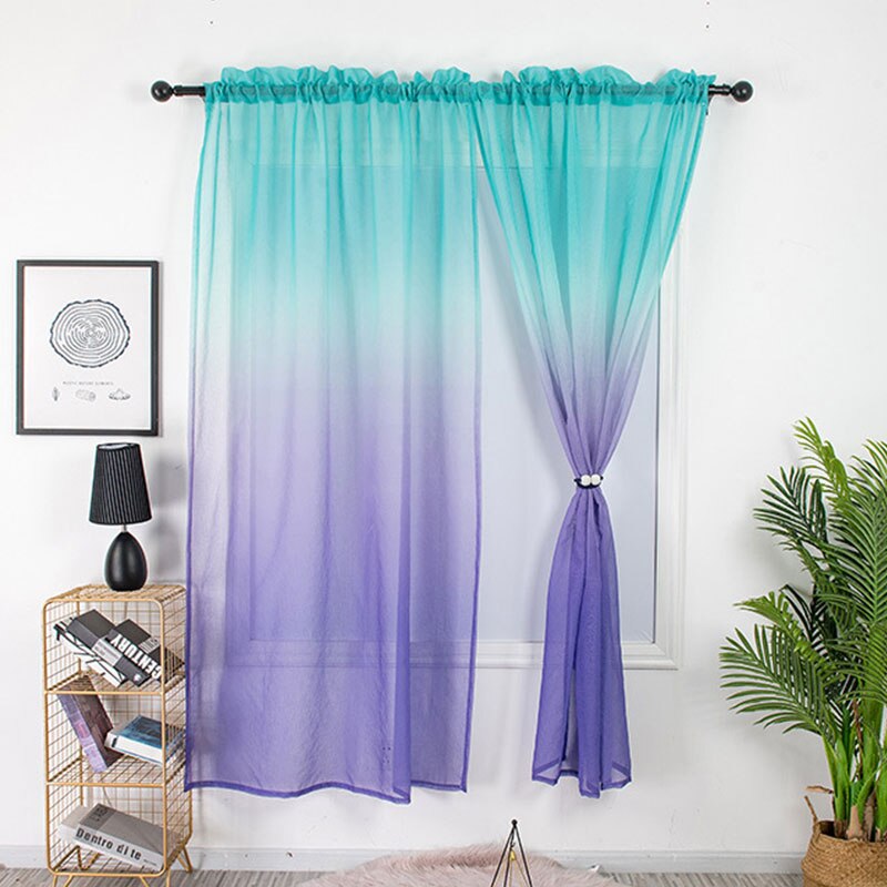 Cortinas arcoíris DE BODA modernas, cortinas de gasa opacas para balcón, sala de estar, cocina, baño, tratamientos de ventana