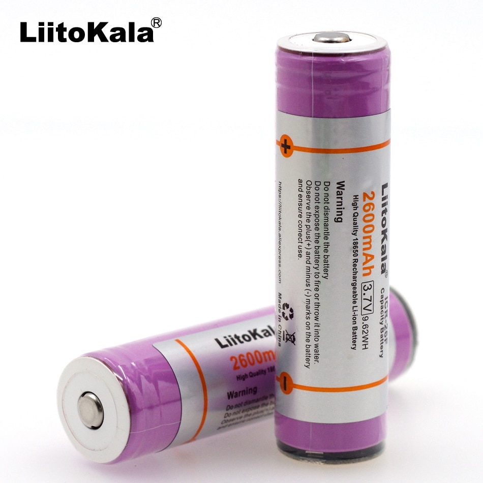 Liitoakala Originele voor 18650 ICR18650-26 2600 mah Met Bescherming Oplaadbare Batterijen