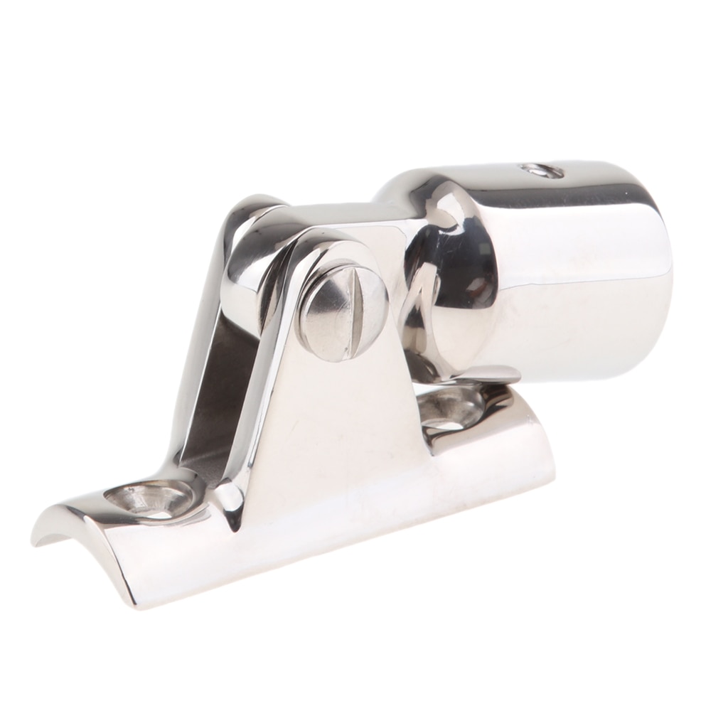 Mirror Polished Stainless Steel Deck Hinge Mount Bimini Top Cap Tube 3/4 inch