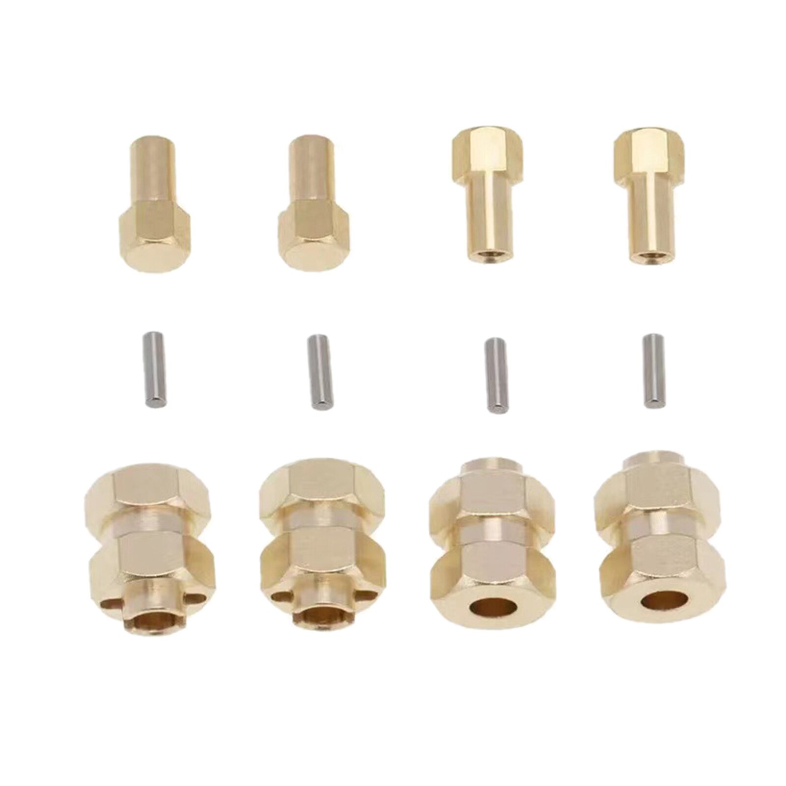 1 Set Messing Extended 7Mm Hex Wielnaven Voor Axiale SCX24 Upgrades Onderdelen