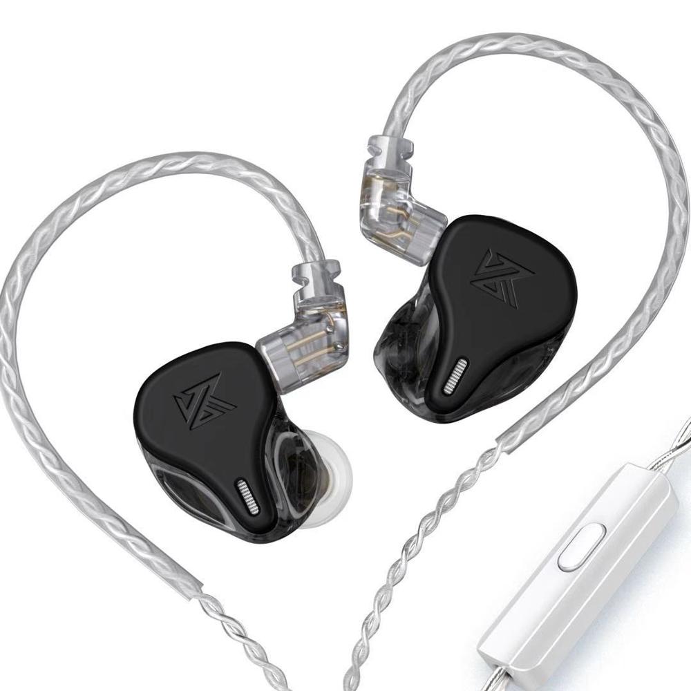 KZ – écouteurs intra-auriculaires DQ6, oreillettes hi-fi, basses, stop-bruit, musique, Sport, ZSX ZS10 PRO ASX EDX ZSN PRO X: Black Mic
