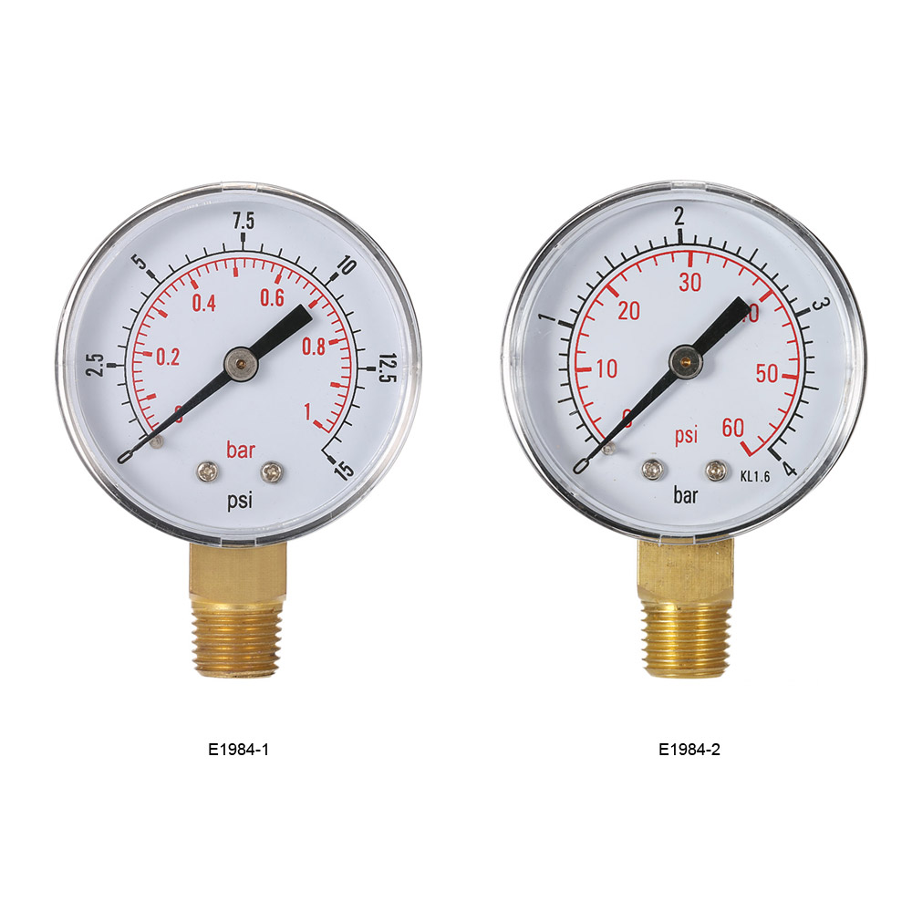 50mm 0 ~ 60psi 0 ~ 4bar Zwembad Filter Water Druk Wijzerplaat Hydraulische Manometer Meter Manometer 1/4" NPT Draad