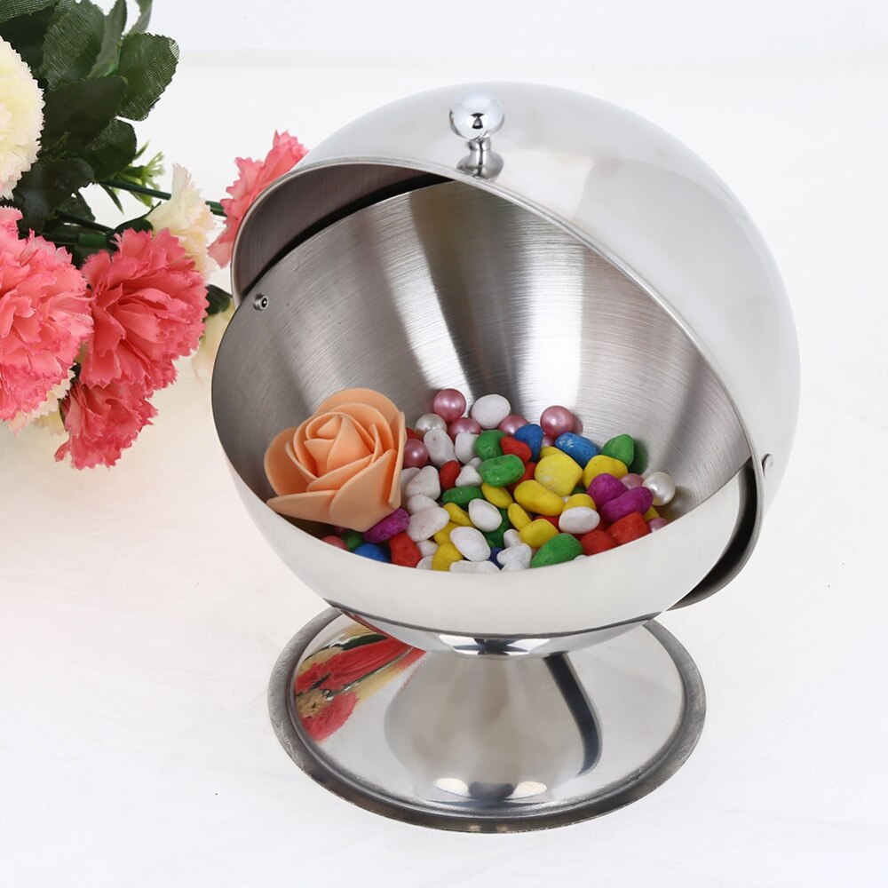 Botella de condimento esférica de acero inoxidable, recipiente de almacenamiento de especias para restaurante, cocina, recipiente, tarros de especias