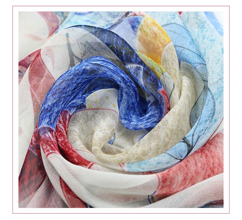 Geometrische print georgette chiffon sjaal zijden vierkante hijab coole sjaal dames foulard femme sjaals haar bufanda mujer