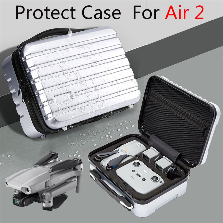 Voor Dji Mavic Air2 Bag Hard Waterproof Case Shockproof Cover Voor Mavic Air 2 Drone Protector Wit/Zwart opslag Handtassen