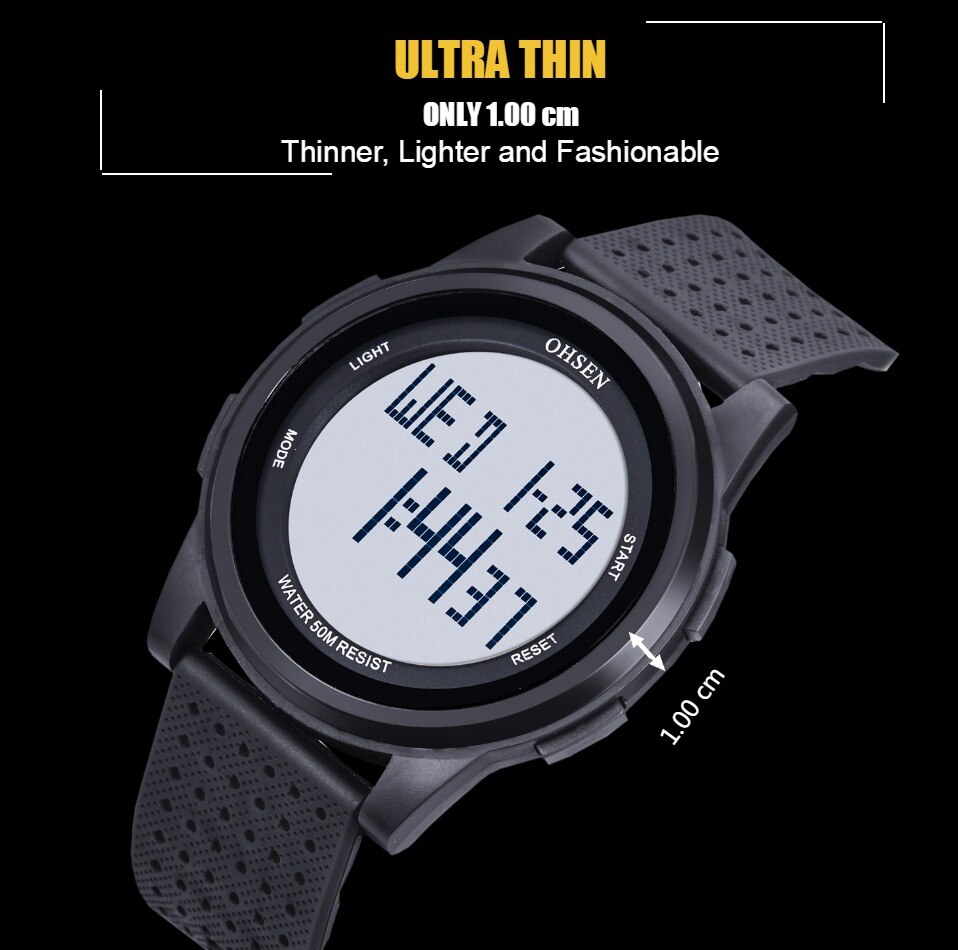 Ohsen, relojes deportivos para exteriores para mujer, reloj de pulsera LED impermeable de silicona para niños, reloj de pulsera multifunción para niño y niña, reloj de pulsera para mujer