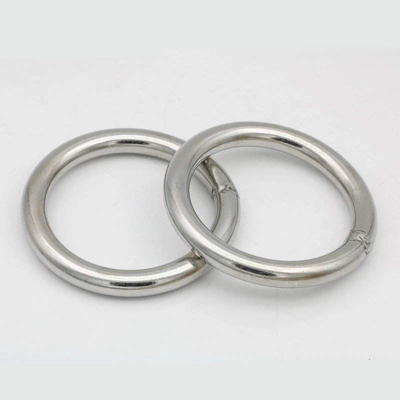 304 Edelstahl Big O Ring 70/90/100/120/200/250mm Außen Durchmesser 8/10/12mm Dicke Umreifung Geschweißte Runde Ringe