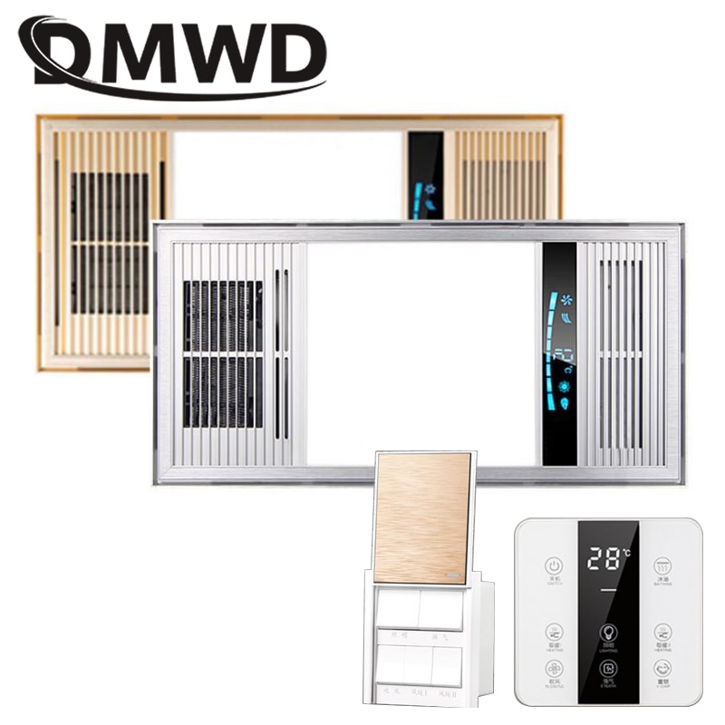 DMWD LED Bath Heater Ceiling Light Bathroom Ventilator Exhaust Fan &Cold Wind Rapid Heating Stove Radiator Warmer Extractor