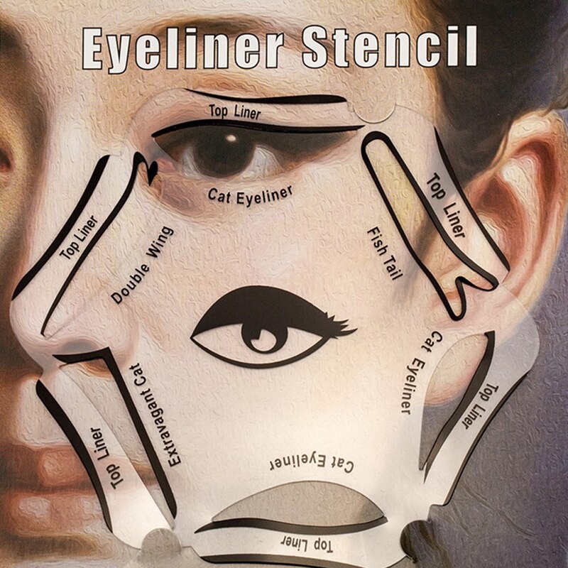 Cat Eyeliner Stencils Winged Eyeliner Stencil Models Eyebrows Card Makeup Tool
