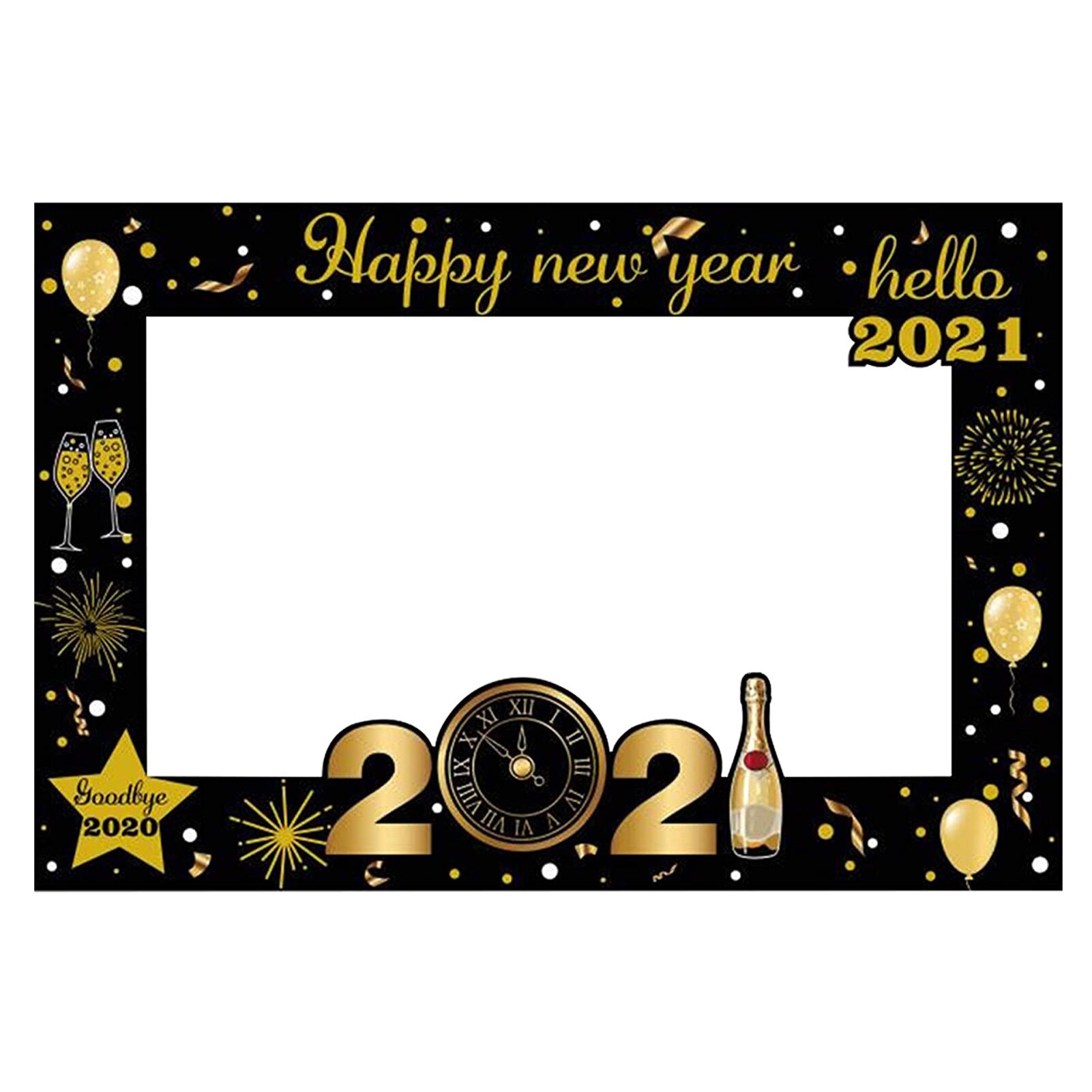 Gelukkig Nieuwjaar Papier Photo Booth Frame Jaar Eve Party Decoratie Photo Booth Props Kerst Decoraties Voor Huis noel: B