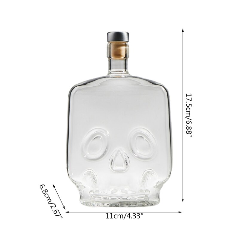 Y8AB Glass Decanter with Stopper Whiskey Flask for Brandy Bourbon Liquor 700ml