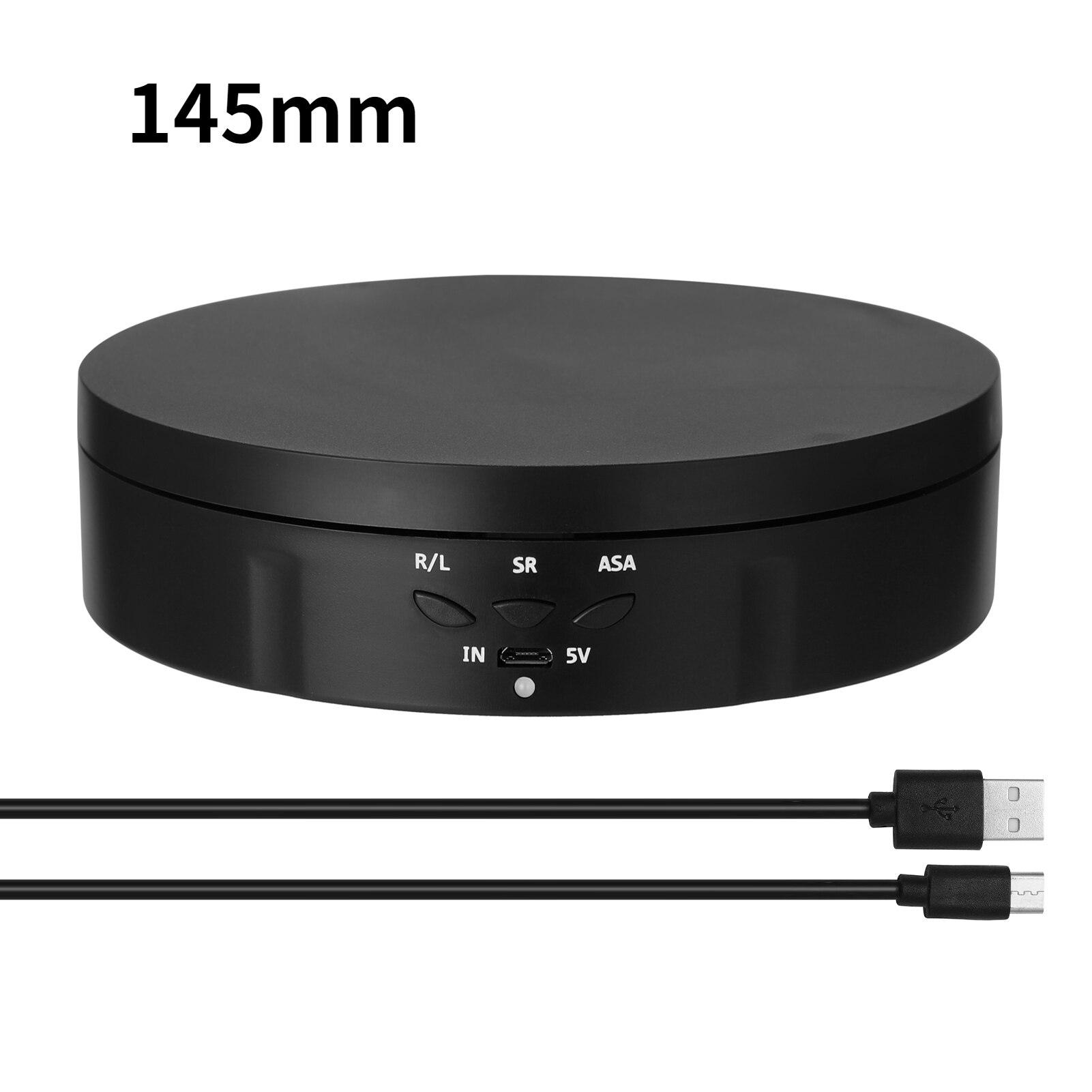 138/145/200Mm 3 Snelheden Fotografie Roterende Display Stand 360 Elektrische Roterende Product Display Draaitafel Voor video Schieten: 145mm black standard