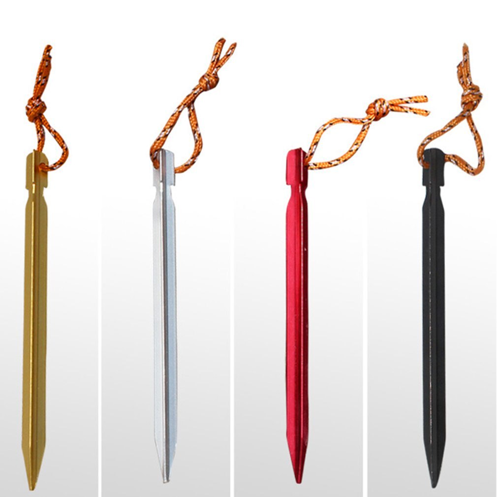 Mocny namiot trójkątny gwóźdź z sznurkiem ze stopu aluminium odkryty trójkątny paznokci kemping akcesoria robić namiotów