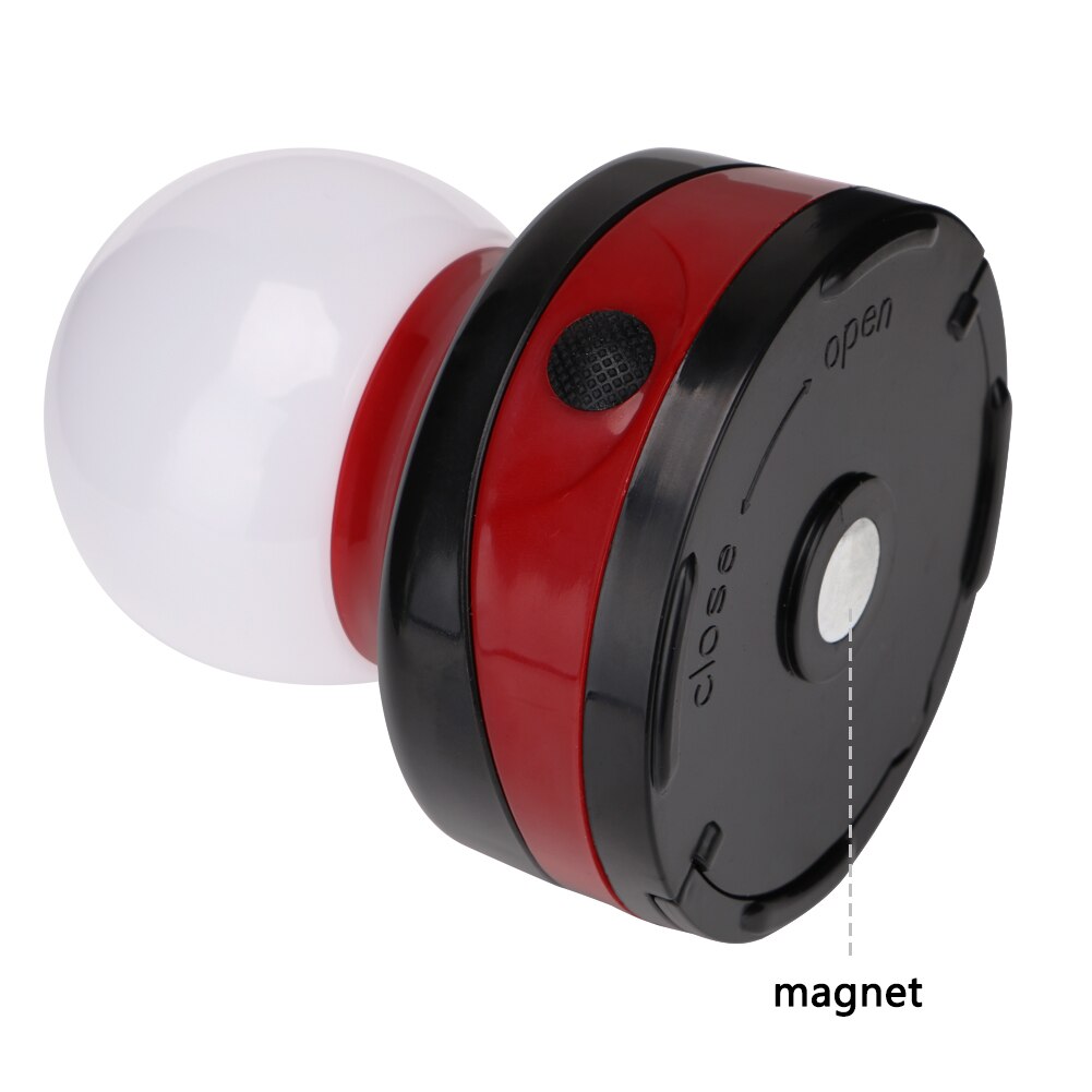 1-Mode LED Magnetic Flashlight Work Light Foldable Hook Tent Lamp Camping Light For Car Repair Night Fishing Powered By 3x AA