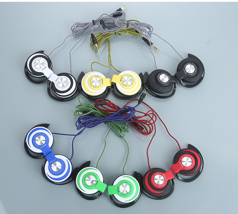 Shini Q140 3.5mm Wired Headphones HIFI Heavy Bass Headset Over-ear Adjustable Ear hook Earphones Music Earphone for Phone