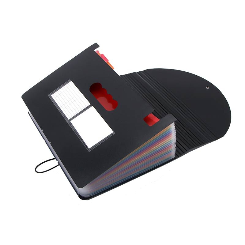 Expanding A4 for File Holder Office Supplies Plastic Rainbows Organizer A4 Letter Size Portable Documents Holder Desk Storage