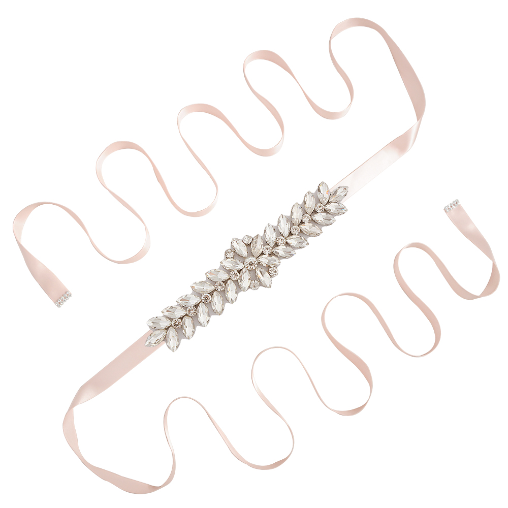 Trixy S69 Prachtige Strass Riem Bruiloft Riem Bruidsjurk Accessoires Huwelijk Bruids Sjerpen Bruiloft Bruids Riem Voor Bruiden: baby pink