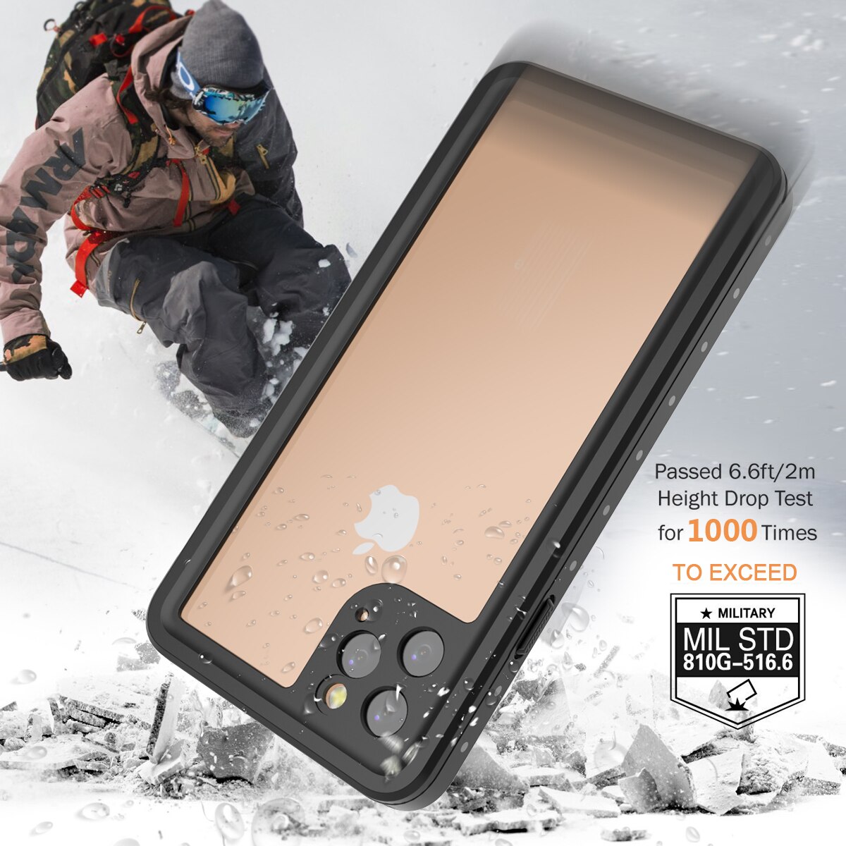 Funda de teléfono de buceo para iPhone 11 Pro Max a prueba de golpes a prueba de polvo de cuerpo completo IP68 funda impermeable para iPhone 11 pro X XS MAX XR 11Pro carcasa de teléfono a prueba de agua